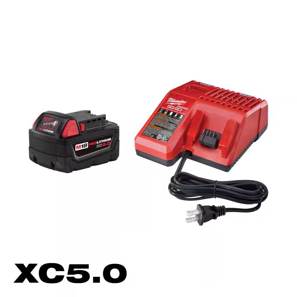 m18 18 volt lithium ion xc starter kit with one 5.0ah battery and charger about this product